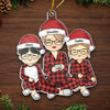 All I Want For Christmas Is To Be With My Family - Family Personalized Custom Ornament - Acrylic Custom Shaped - Christmas Gift For Grandma