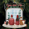 Happy Holidays From Our Pawfect Family - Couple Personalized Custom Ornament - Acrylic Custom Shaped - Christmas Gift For Husband Wife, Anniversary, Pet Owners, Pet Lovers