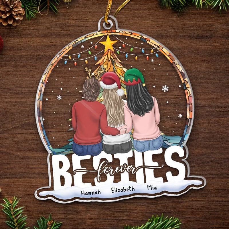 True Friendship Is A Precious Gift - Bestie Personalized Custom Ornament - Acrylic Custom Shaped - Christmas Gift For Best Friends, BFF, Sisters