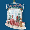 Happy Holidays From Our Pawfect Family - Couple Personalized Custom Ornament - Acrylic Custom Shaped - Christmas Gift For Husband Wife, Anniversary, Pet Owners, Pet Lovers