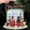 Happy Holidays From Our Pawfect Family - Couple Personalized Custom Ornament - Acrylic Custom Shaped - Christmas Gift For Husband Wife, Anniversary, Pet Owners, Pet Lovers