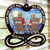 Thanks For Loving All Of Me - Couple Personalized Window Hanging Suncatcher Ornament - Christmas Gift For Husband Wife, Anniversary