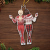 Happiness Is Mother And Daughter Time - Family Personalized Custom Ornament - Acrylic Custom Shaped - Christmas Gift For Mom, Daughter