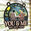 You Complete Me In Every Way - Couple Personalized Window Hanging Suncatcher Ornament - Christmas Gift For Husband Wife, Anniversary