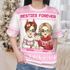 Nothing Could Ever Replace My Best Friend - Bestie Personalized Custom All Over Print Adult Short Sleeve Sweater - Christmas Gift For Best Friends, BFF, Sisters