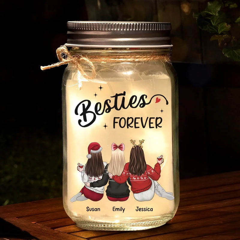 You Are A Blessing To My Life - Bestie Personalized Custom Mason Jar Light - Christmas Gift For Best Friends, BFF, Sisters