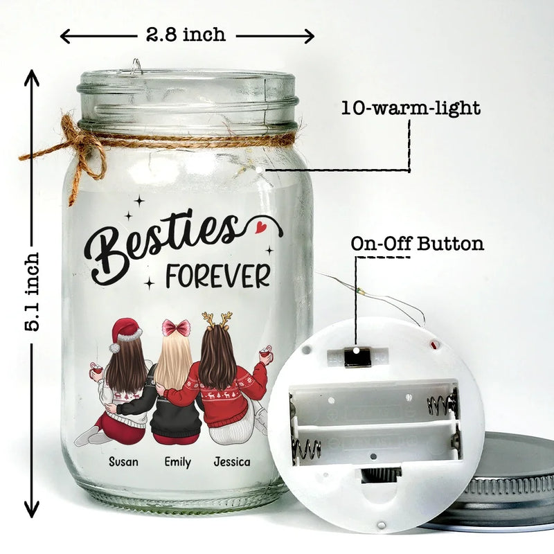 You Are A Blessing To My Life - Bestie Personalized Custom Mason Jar Light - Christmas Gift For Best Friends, BFF, Sisters