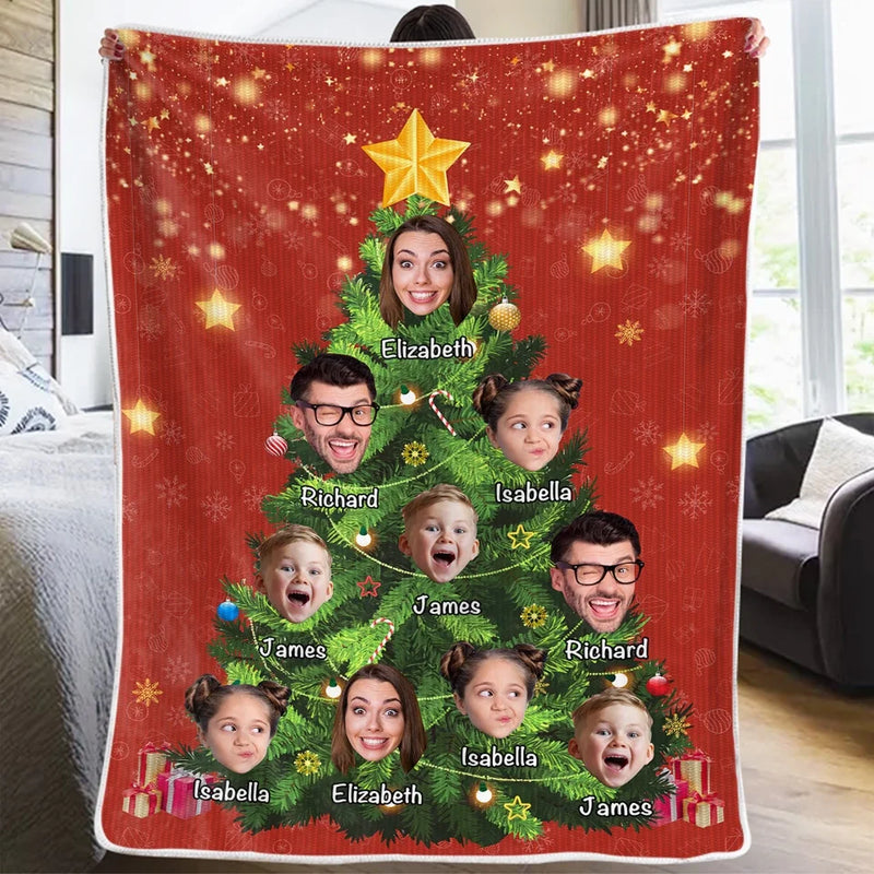 Custom Photo Welcome To The Jingle Party Hop - Family Personalized Custom Blanket - Christmas Gift For Family Members