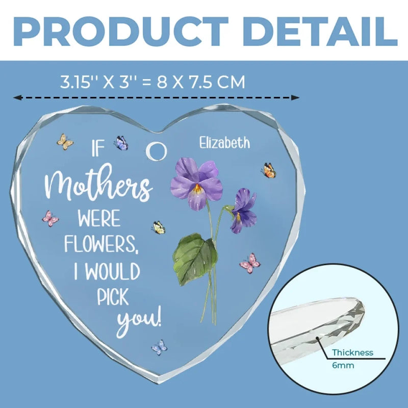Grandmother Opens Up A New World Of Change - Family Personalized Custom Heart Glass Ornament - Christmas Gift For Mom, Daughter