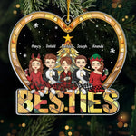 Custom Name Christmas Besties Gifts for Friends - Personalized Ornament