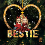 Custom Name Christmas Besties Gifts for Friends - Personalized Ornament