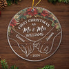 Two Hearts, One Special Christmas - Couple Personalized Custom Ornament - Acrylic Custom Shaped - Christmas Gift For Husband Wife, Anniversary, First Christmas