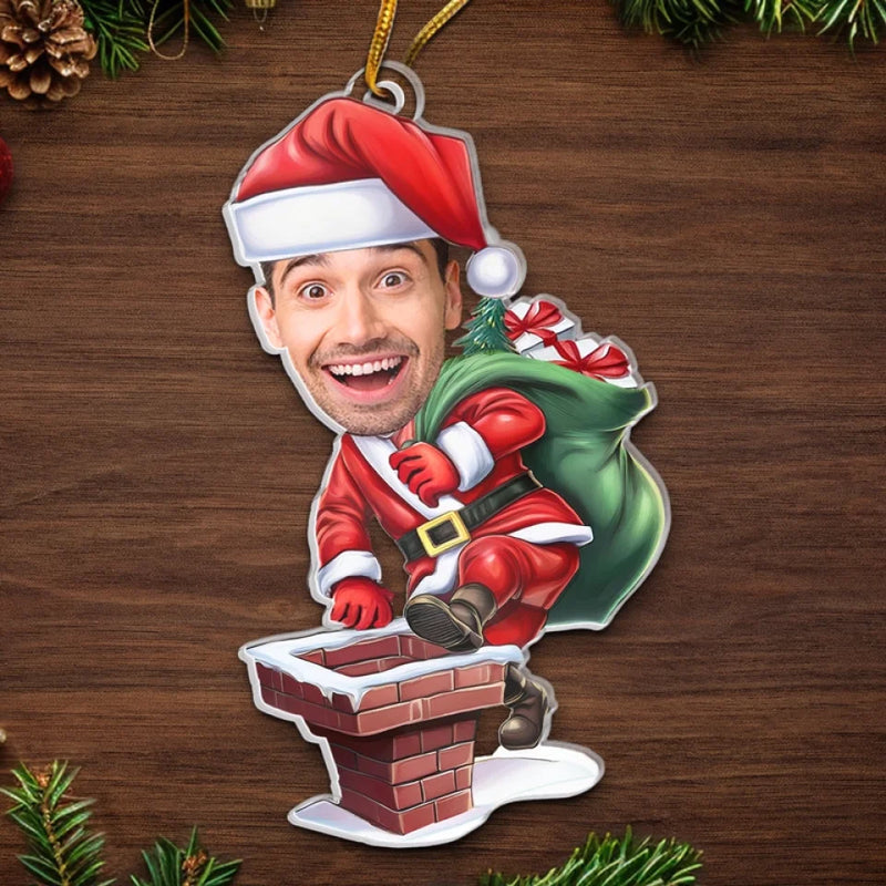 Custom Photo Christmas Eve Is Family Night - Family Personalized Custom Ornament - Acrylic Custom Shaped - Christmas Gift For Family Members