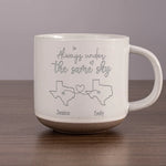 Custom Name Long Distance Gifts for Loved Ones - Personalized Pottery Mug