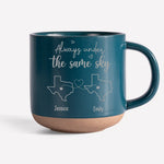 Custom Name Long Distance Gifts for Loved Ones - Personalized Pottery Mug