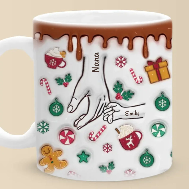 Custom Name Christmas Family Gifts for Mom - Personalized Mugs