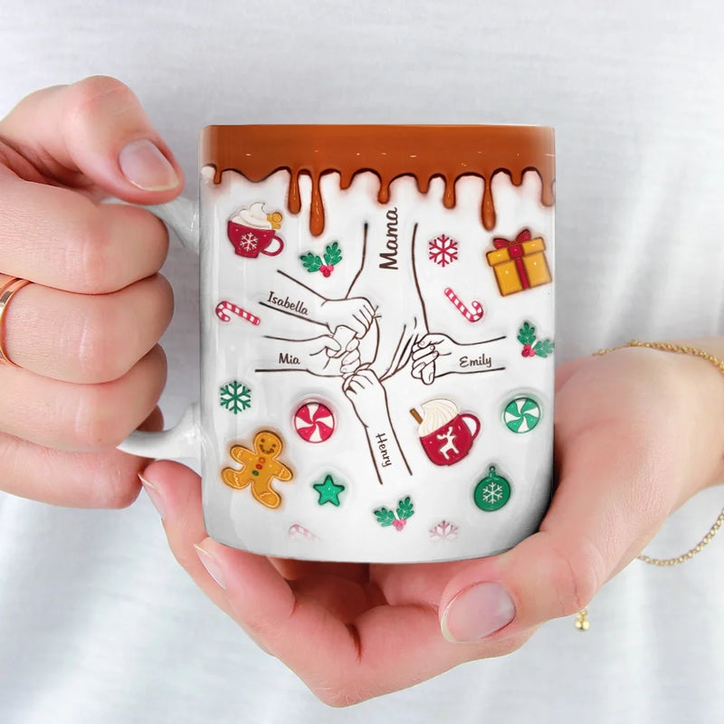 Custom Name Christmas Family Gifts for Mom - Personalized Mugs