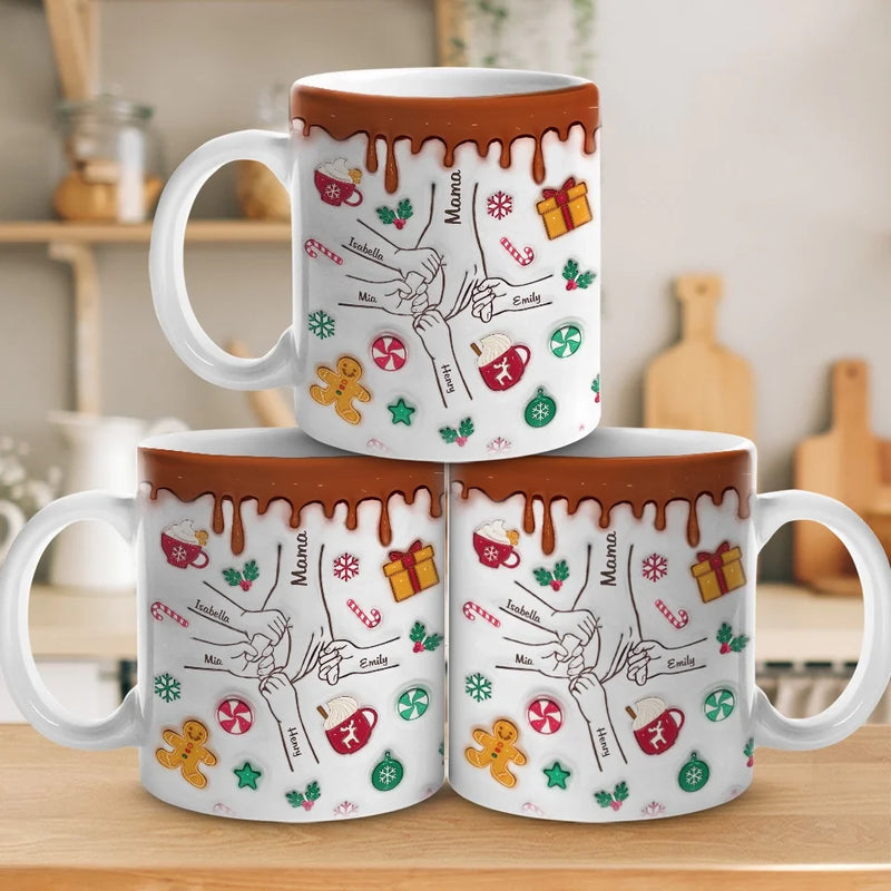 Custom Name Christmas Family Gifts for Mom - Personalized Mugs