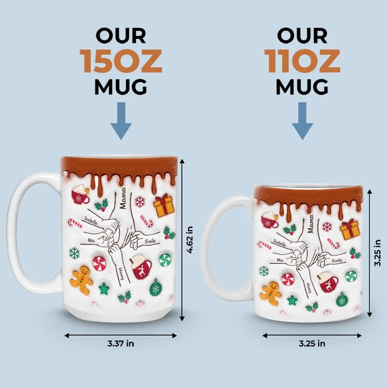 Custom Name Christmas Family Gifts for Mom - Personalized Mugs