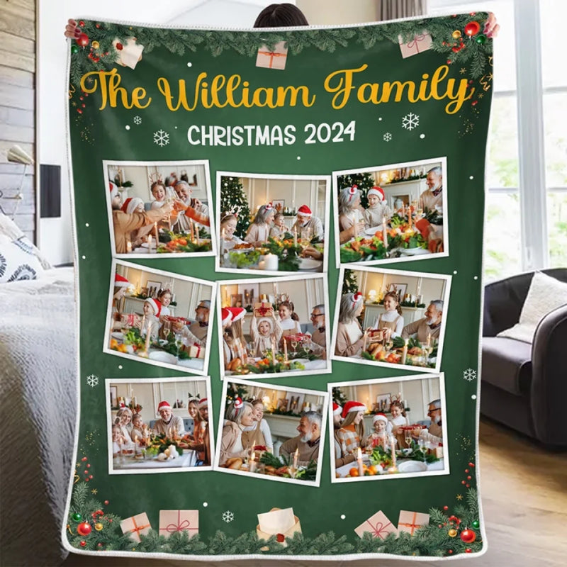 Custom Photo Family Is The Greatest Christmas Gift - Family Personalized Custom Blanket - Christmas Gift For Family Members
