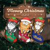 Deck The Paws With Lots Of Claws - Cat Personalized Custom Ornament - Wood Custom Shaped - Christmas Gift For Pet Owners, Pet Lovers