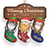 Deck The Paws With Lots Of Claws - Cat Personalized Custom Ornament - Wood Custom Shaped - Christmas Gift For Pet Owners, Pet Lovers
