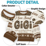 Custom Name Leopard Print Christmas Gifts for GiGi - Personalized Sweatshirt