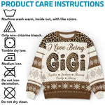 Custom Name Leopard Print Christmas Gifts for GiGi - Personalized Sweatshirt