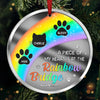 A Touch Of Comfort For Your Heart And Home - Memorial Personalized Custom Mirrored Acrylic Ornament - Sympathy Gift, Christmas Gift For Pet Owners, Pet Lovers