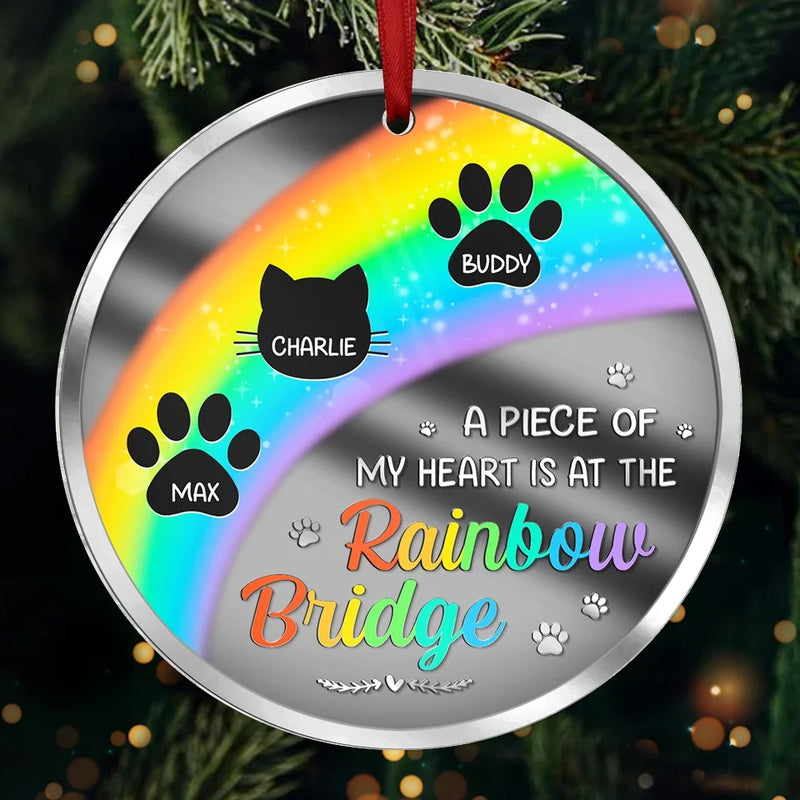A Touch Of Comfort For Your Heart And Home - Memorial Personalized Custom Mirrored Acrylic Ornament - Sympathy Gift, Christmas Gift For Pet Owners, Pet Lovers