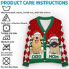 Paws To Enjoy The Season - Dog & Cat Personalized Custom Ugly Christmas Cardigan - Christmas Gift For Pet Owners, Pet Lovers