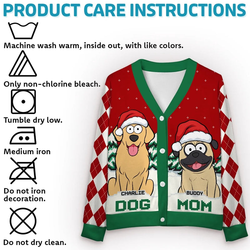 Paws To Enjoy The Season - Dog & Cat Personalized Custom Ugly Christmas Cardigan - Christmas Gift For Pet Owners, Pet Lovers