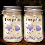 Custom Name Long Distance Gifts - Personalized Mason Jar Light