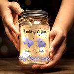 Custom Name Long Distance Gifts - Personalized Mason Jar Light