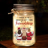 Let Friends Warm Your Heart This Christmas - Bestie Personalized Custom Mason Jar Light - Christmas Gift For Best Friends, BFF, Sisters
