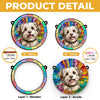 Custom Photo Forever Loved, Never Forgotten - Memorial Personalized Window Hanging Suncatcher Ornament - Sympathy Gift For Pet Owners, Pet Lovers