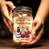 Let Friends Warm Your Heart This Christmas - Bestie Personalized Custom Mason Jar Light - Christmas Gift For Best Friends, BFF, Sisters