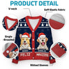 Furry Love Makes Christmas Complete - Dog & Cat Personalized Custom Ugly Christmas Cardigan - Christmas Gift For Pet Owners, Pet Lovers