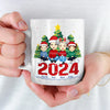 Christmas With My Family Is My Happy Place - Family Personalized Custom Mug - Christmas Gift For Family Members