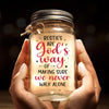 There's No Greater Joy Than Being In The Presence Of Friends - Bestie Personalized Custom Mason Jar Light - Christmas Gift For Best Friends, BFF, Sisters