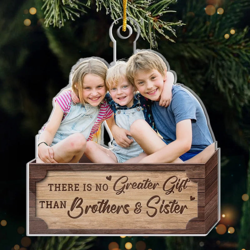 Custom Photo With You By My Side, Every Christmas Is Special - Family Personalized Custom Ornament - Acrylic Custom Shaped - Christmas Gift For Family Members, Siblings, Brothers, Sisters
