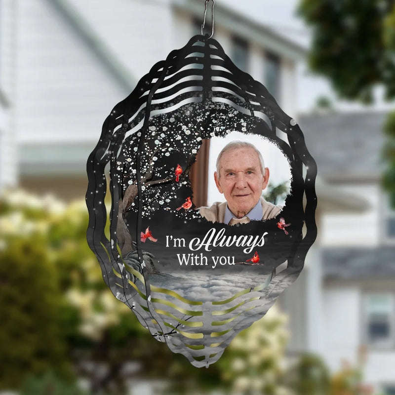 Custom Photo Nothing Can Ever Take Away A Love The Heart Holds - Memorial Personalized Custom Wind Spinner - Sympathy Gift For Family Members