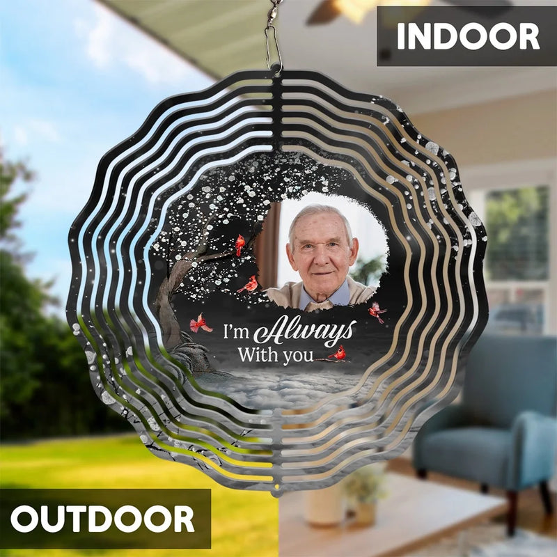 Custom Photo Nothing Can Ever Take Away A Love The Heart Holds - Memorial Personalized Custom Wind Spinner - Sympathy Gift For Family Members