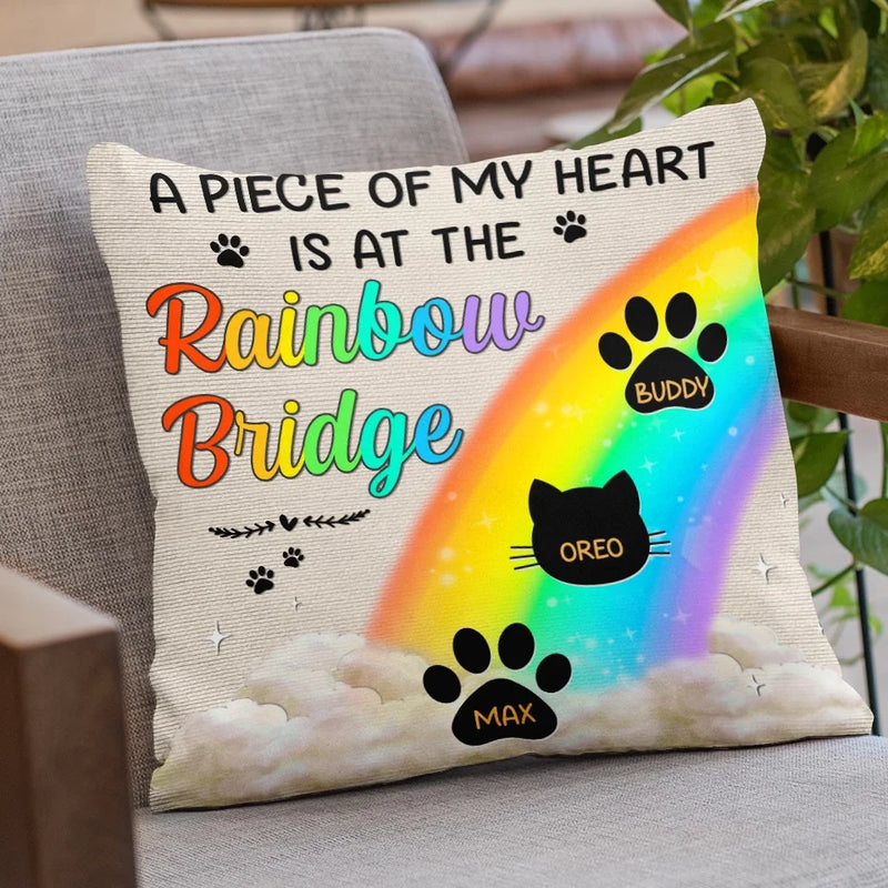 Custom Name Rainbow Bridge Pet Memorial Gifts - Personalized Pillow