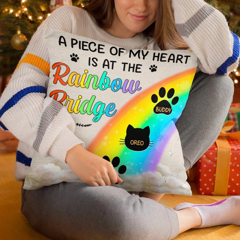Custom Name Rainbow Bridge Pet Memorial Gifts - Personalized Pillow