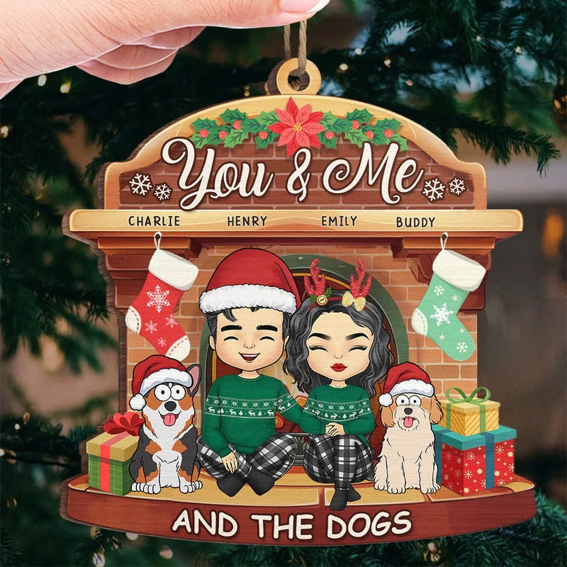 Love Is Better When Shared With Paws - Dog & Cat Personalized Custom Ornament - Wood Custom Shaped - Christmas Gift For Husband Wife, Anniversary, Pet Owners, Pet Lovers