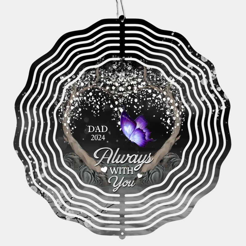 Custom Memorial Butterfly Remembrance Decor - Personalized Wind Spinner