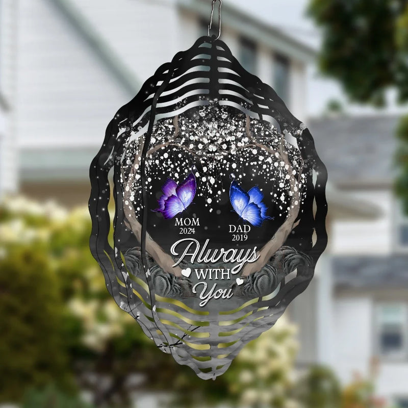 Custom Memorial Butterfly Remembrance Decor - Personalized Wind Spinner