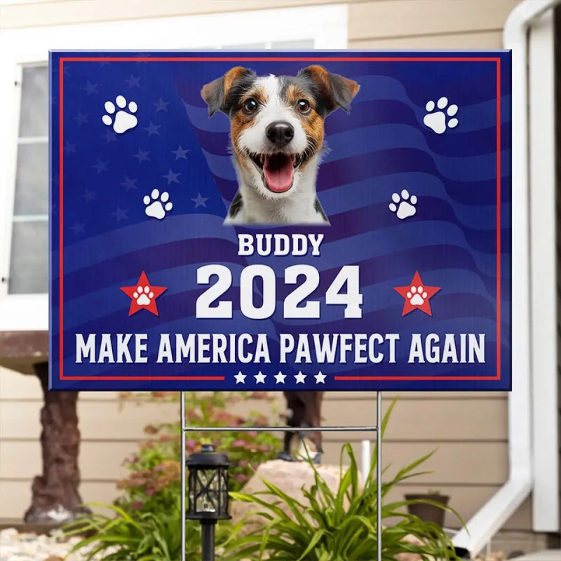 Custom Photo Furry Friend, My Vote's For You - Dog & Cat Personalized Custom Yard Sign - New Arrival, Gift For Pet Owners, Pet Lovers AMZ