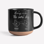 Custom Name Long Distance Family Gifts - Personalized Pottery Mug